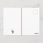 Gnome für Holidays skandinavisches Tomte Design Postkarte (Rückseite)