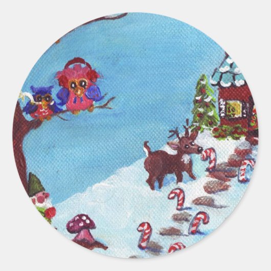 Gnome für Holidays Umschlag Aufkleber oder Aufkleb (Vorderseite)