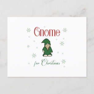 Gnome für Weihnachten Ankündigungspostkarte