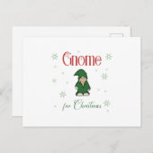 Gnome für Weihnachten Ankündigungspostkarte (Vorne/Hinten)