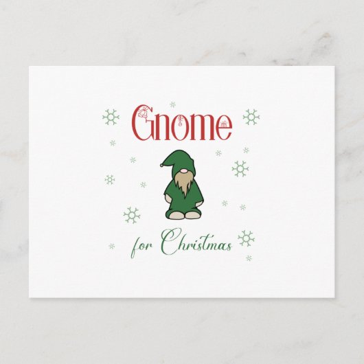 Gnome für Weihnachten Ankündigungspostkarte (Vorderseite)