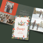 Gnome für Weihnachten in Feiertagen Dreifach Gefaltete Urlaubskarte<br><div class="desc">Whimsical gnome Design von Shelby Allison,  das sagt "gnome für die Ferien".</div>