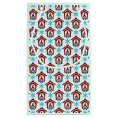 Gnome für Weihnachten Pattern Red Blue Personalisi Kleine Geschenktüte (Rückseite)