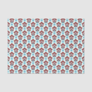Gnome für Weihnachten Pattern Red Blue Seidenpapier