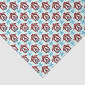 Gnome für Weihnachten Pattern Red Blue Seidenpapier (Ausschnitt)