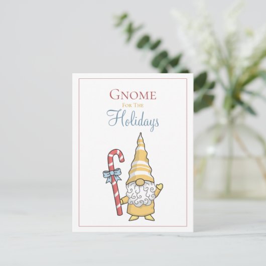 Gnome für Weihnachten Postkarte (Stehend Vorderseite)