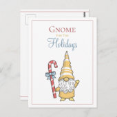 Gnome für Weihnachten Postkarte (Vorne/Hinten)