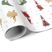 Gnome Gals Holiday Geschenkpapier (Rolleneckpunkt)