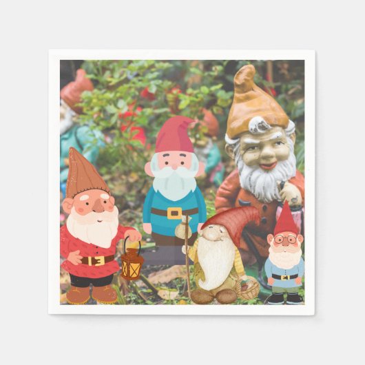 Gnome Garden Serviette (Vorderseite)