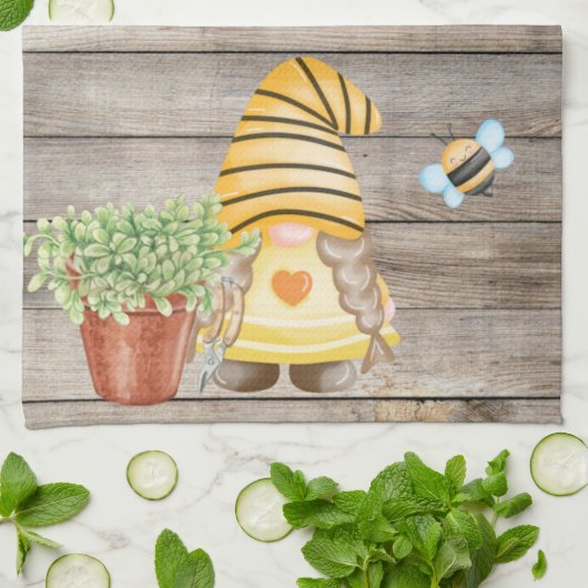 Gnome, Garten Gnome Geschirrtuch (Gefaltet)