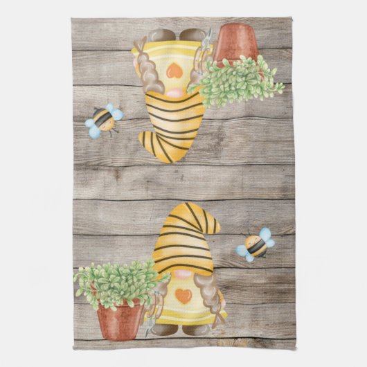 Gnome, Garten Gnome Geschirrtuch (Vertikal)