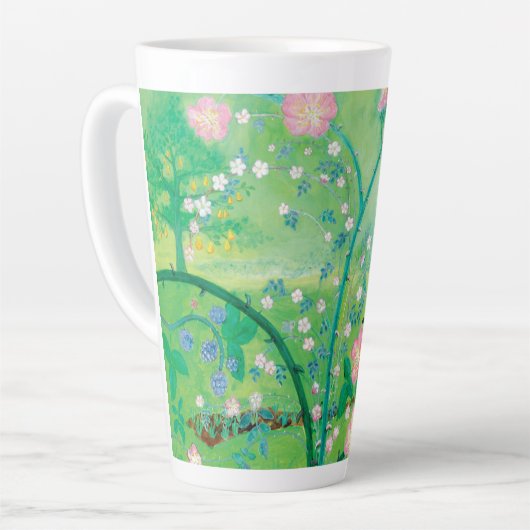 Gnome-Gärtner, Blackbird, Igel und Weißer Kaninche Milchtasse (Linke Ecke)