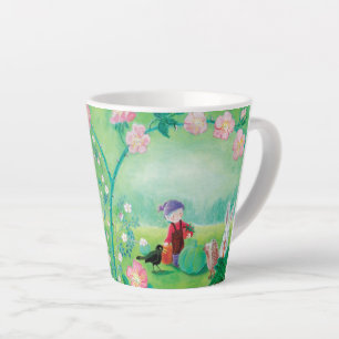 Gnome-Gärtner, Blackbird, Igel und Weißer Kaninche Milchtasse
