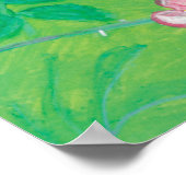 Gnome-Gärtner, Blackbird, Igel und Weißer Kaninche Poster (Ecke)