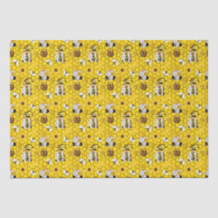 Gnome Gelbe Sonnenblumen Bienen Honig  Seidenpapier