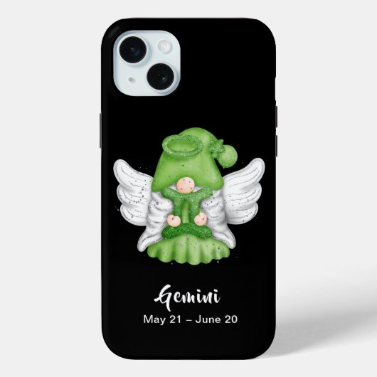 Gnome Gemini Astrologie Sign Angel Case-Mate iPhone Hülle (Rückseite)