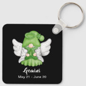Gnome Gemini Astrologie Signaturengel Schlüsselanh Schlüsselanhänger (Rückseite)