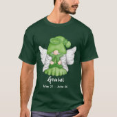 Gnome Gemini Zodiac Astrologie Signatur Angel Unis T-Shirt (Vorderseite)