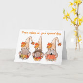 GNOME GLAUBT, ER IST EIN COMIC FÜR DEN 60. GEBURTS KARTE (Gelbe Blume)