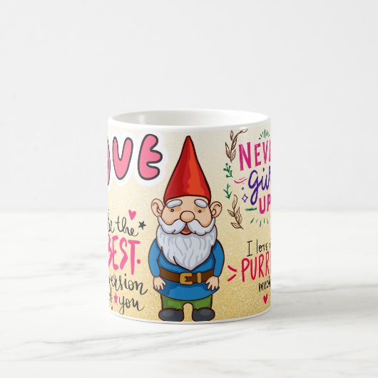 GNOME Glitter Funky Tasse, für Gnome-Fans, Kaffeetasse (Mittel)