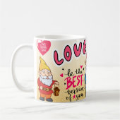 GNOME Glitter Funky Tasse, für Gnome-Fans, Kaffeetasse (Links)