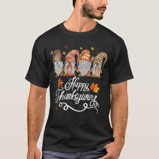 Gnome glücklich Erntedankfest Herbst Fall T-Shirt