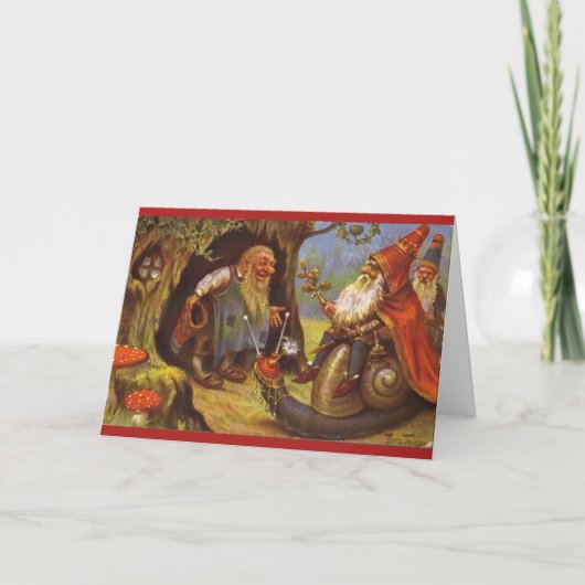 Gnome Greetings Cards Feiertagskarte (Vorderseite)