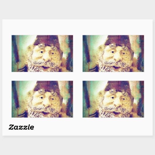 Gnome Grunge Rechteckiger Aufkleber (Blatt)
