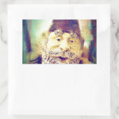 Gnome Grunge Rechteckiger Aufkleber (Tasche)