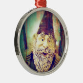 Gnome Grunge Silbernes Ornament (Rechts)