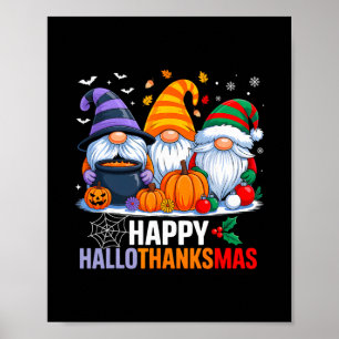 Gnome Halloween Erntedankfest Weihnachten Frohe Ha Poster
