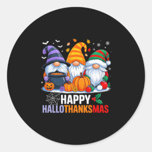 Gnome Halloween Erntedankfest Weihnachten Frohe Ha Runder Aufkleber