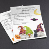 Gnome Halloween-Party Wasserfarbe Einladung