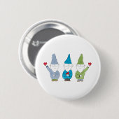 Gnome halten Herzen Button (Vorne & Hinten)