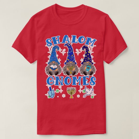 Gnome Hanukkah Funny Jewish Shalom (2) T-Shirt (Design vorne)