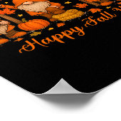Gnome Happy Fall Yall Pumpkin Herbst Erntedank Poster (Ecke)