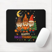 Gnome Happy Hallothanksmas Shirt Erntedank Xmas Mousepad (Mit Mouse)