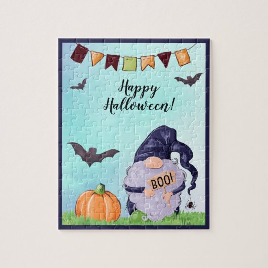 Gnome Happy Halloween Puzzle (Vertikal)