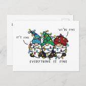 Gnome Happy Holidays Postcard Feiertagspostkarte (Vorne/Hinten)
