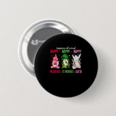 Gnome Happy Valentine St Patrick Ostern Glück Button (Vorne & Hinten)