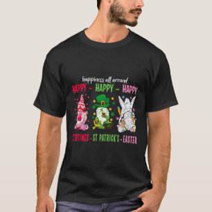 Gnome Happy Valentine St Patrick Ostern Glück T-Shirt