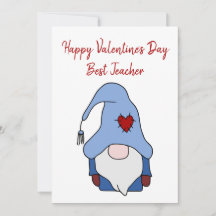 Gnome Happy Valentine's Day Beste Lehrerin