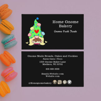 Gnome Heimat Bäckerei Konditorei Backwaren und Lec Visitenkarte