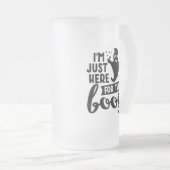 Gnome Here for Boos Mattglas Bierglas (VorderseiteRechts)