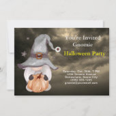 Gnome Hexch Pumpkin Cloudy Sky Halloween-Party Einladung (Vorderseite)