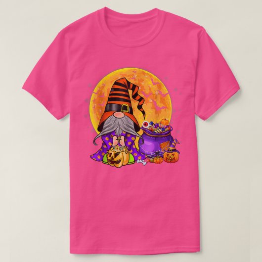 Gnome Hexenhaur Halloween Kostüm Pumpkin Herbst T-Shirt (Design vorne)