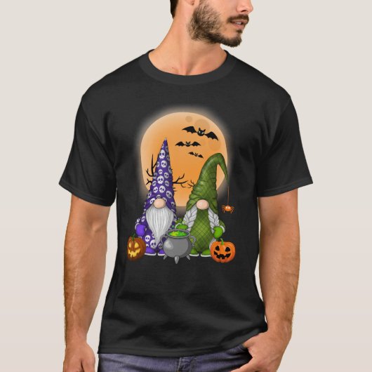 Gnome Hexenkürbis Pumkin Herbstferien T-Shirt (Vorderseite)