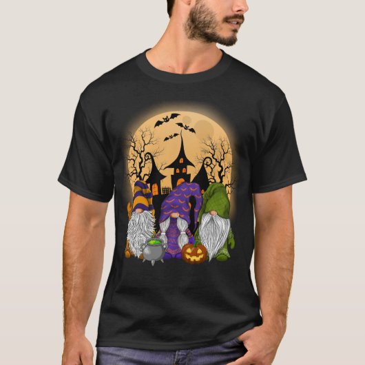 Gnome Hexenkürbis Pumkin Herbstferien T-Shirt (Vorderseite)