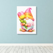 Gnome holding a tulip  leinwanddruck (Insitu (Holzboden))