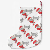 Gnome Holding Cat Paws Kleiner Weihnachtsstrumpf (Rückseite)